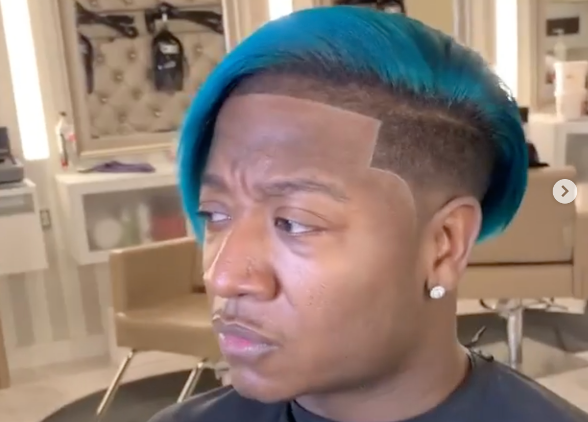 Yung Joc Debuts New Blue Hairdo - wide 4
