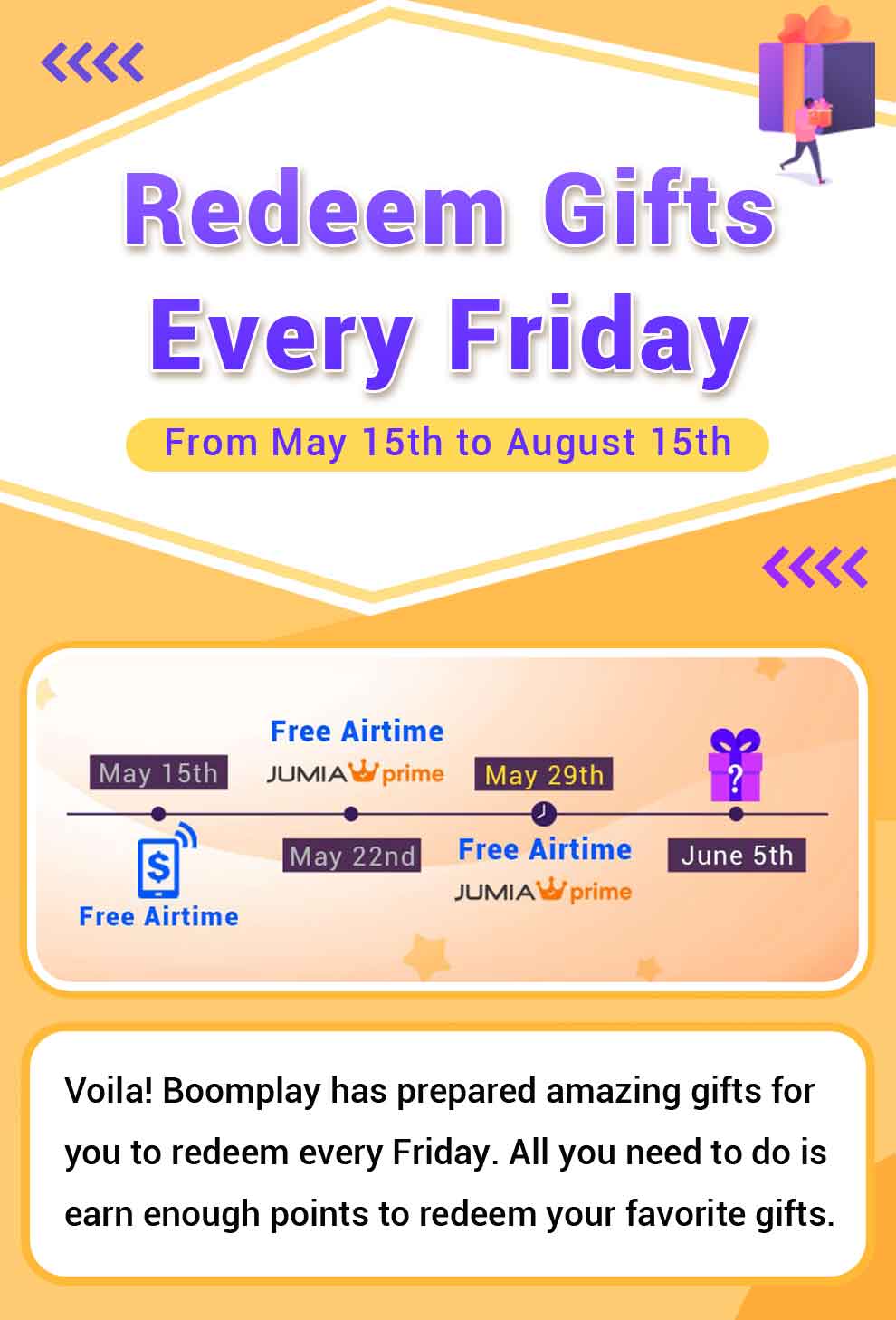 Redeem Gifts Every Friday! Jumia Prime & Free Airtime Boombuzz