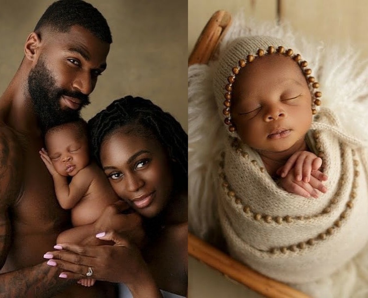 BBNaija's Mike Edwards and wife release 1st family photo after welcoming  baby boy