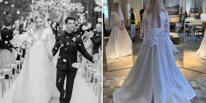 Sophie Turner Louis Vuitton Wedding Dress