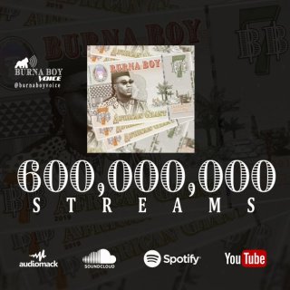 Burna Boy's African Giant Album Surpasses 600 Million Streams Across All Platforms