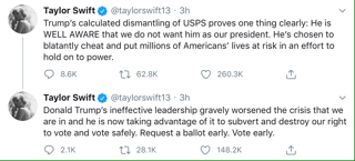 Taylor's Swift Reply To Trump's Slumps