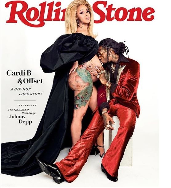 pregnant cardi b covers rolling stone magazine naked with boyfriend meanwhile it seems cardi was impressed with rolling stone as she claims the cover was leaked online and it was supposed to be all gray