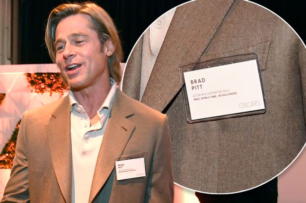 Brad Pitt Hilariously Wore A Name Badge Throughout The Oscars Nominees Luncheon Boombuzz