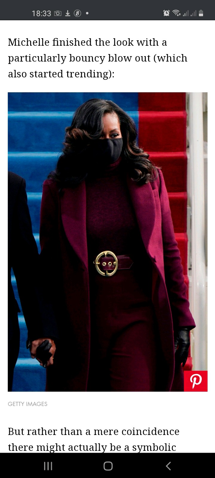 Michelle Obama's inauguration outfit has a symbolic meaning