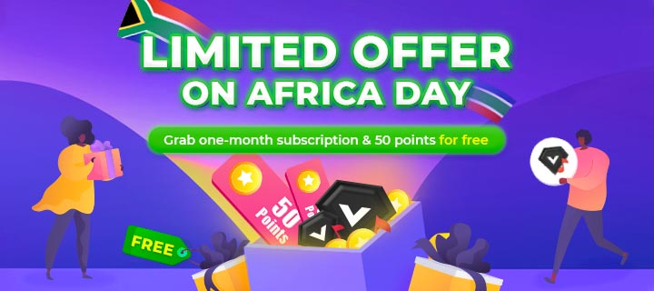 Grab One-month Subscription and 50 Points for FREE!