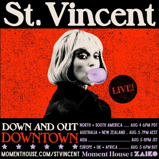St. Vincent Announces Down and Out Downtown Livestream Concert