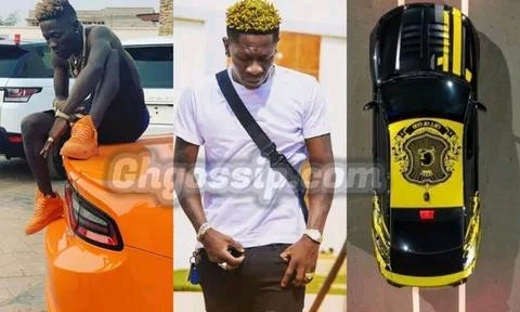 Shatta Wale Exposed For Allegedly Spraying His Old Car, Rebranding It As New 