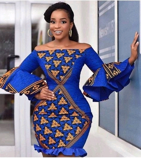 Off shoulder ankara hot sale tops and gowns