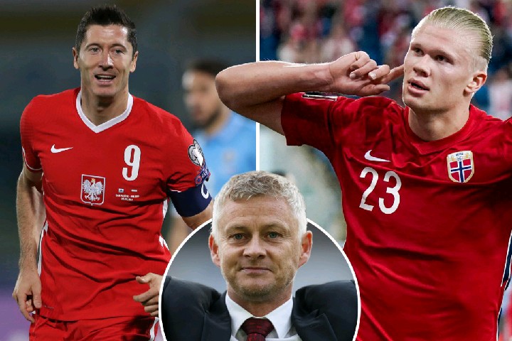 Five strikers Man Utd could make transfer swoops for next summer including Haaland and Lewandowski