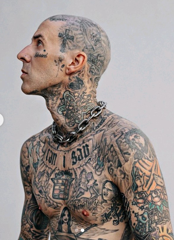 Travis Barker Defends His Awesome Tattoos From Instagram Troll  E Online