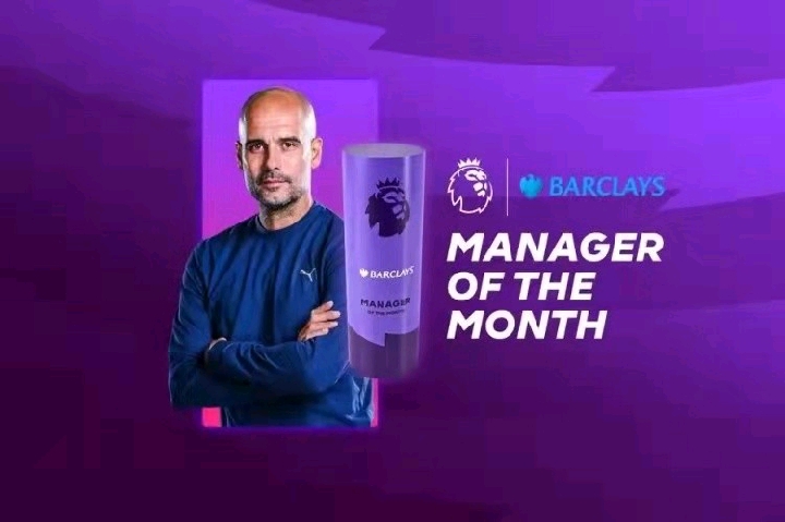 OFFICIAL: Guardiola has been named EPL Manager of the Month for the 10th time