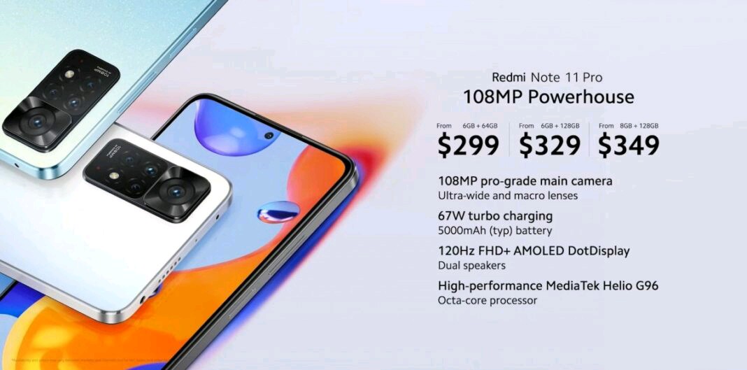 Xiaomi Redmi Note 11 Pro 5G 128GB/8GB Price in Kenya