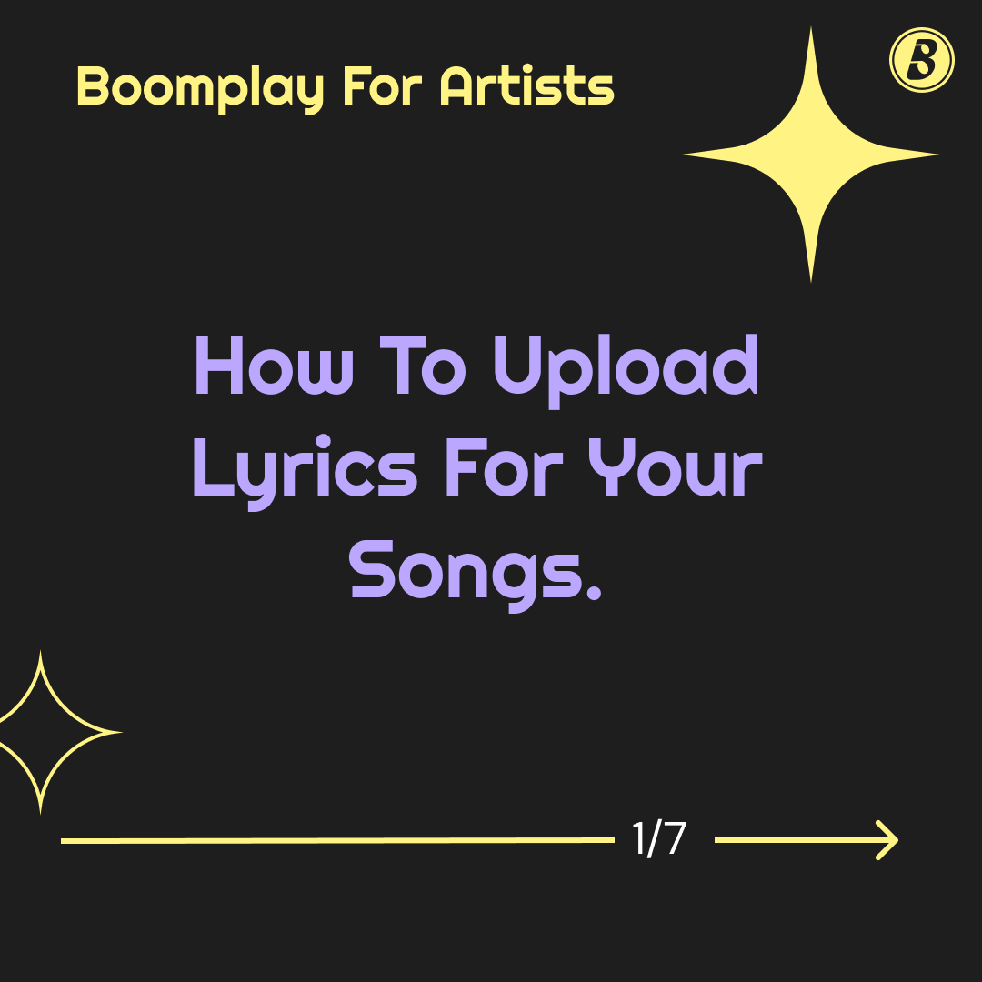 For Artists Help: How To Upload Lyrics For Your Songs