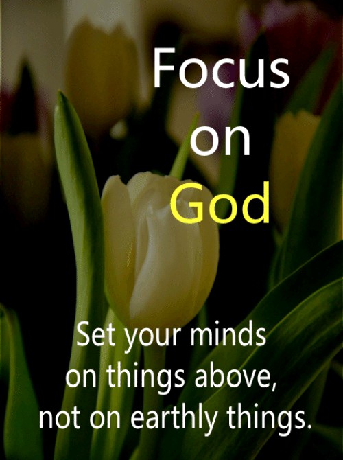 FOCUS ON THINGS ABOVE
