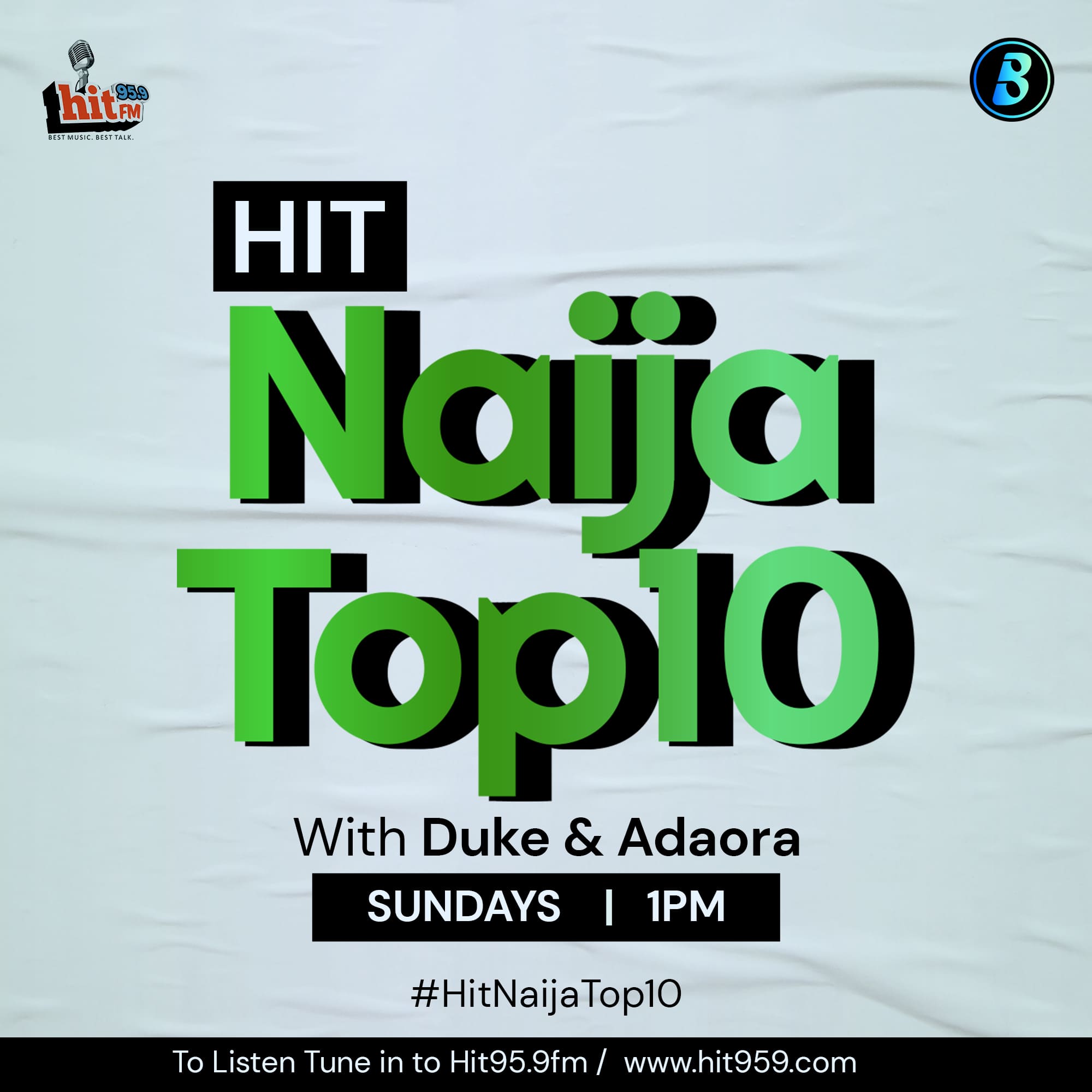 Boomplay Partners With HIT FM Calabar To Host The “Hit Naija Top 10 Chart”