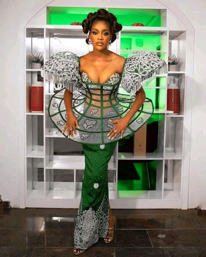 Green Lace Styles 2022  Extravagant Green Colour Asoebi Styles