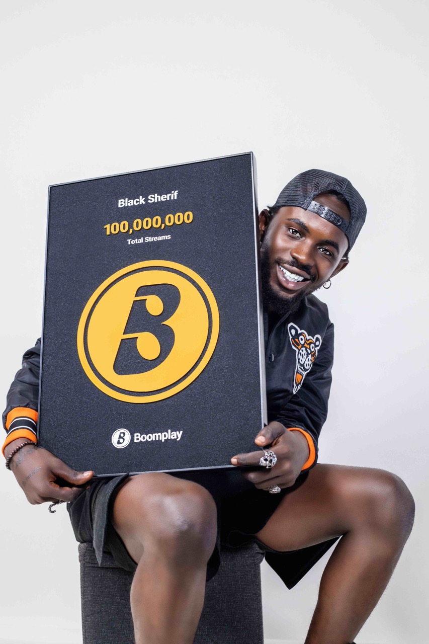 Black Sherif Receives Boomplay Golden Club Plaque