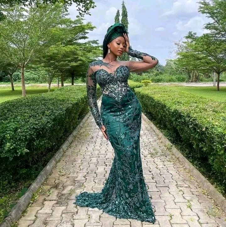 Gorgeous Green Asoebi Dress Styles For Ladies To Copy And Recreate For Their Next Wedding Look