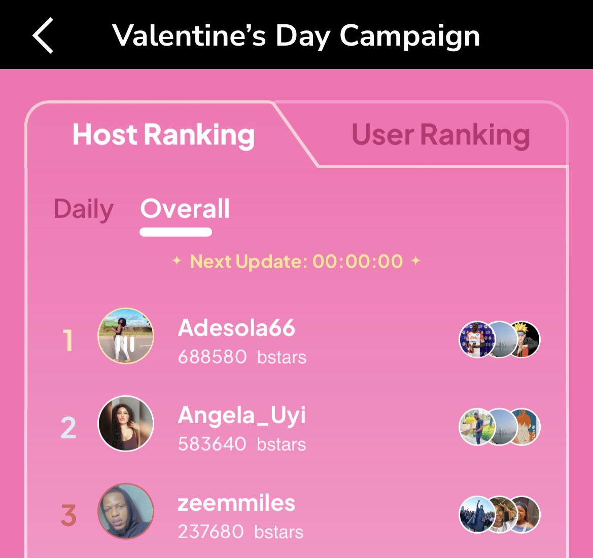 Congratulations to the winners of the Valentine's Day Campaign (02 .03-02.14).