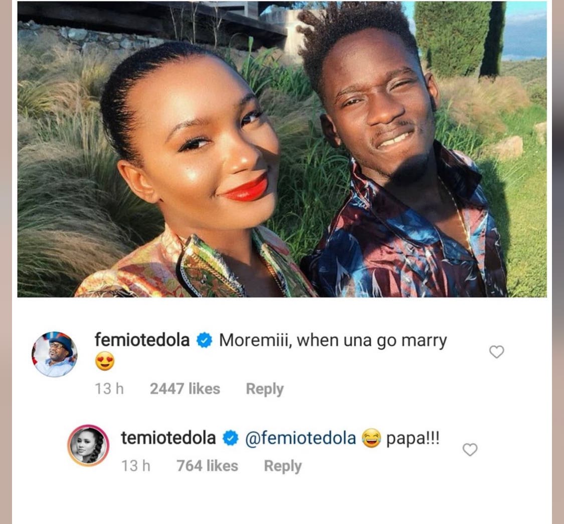 Femi Otedola Questions His Daughter, Temi And Her Boyfriend, Mr Eazi Over  Plans To Get Married | Boombuzz