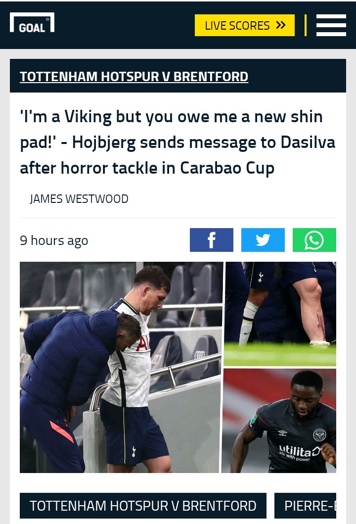I'm a Viking but you owe me a new shinpad!' - Hojbjerg sends