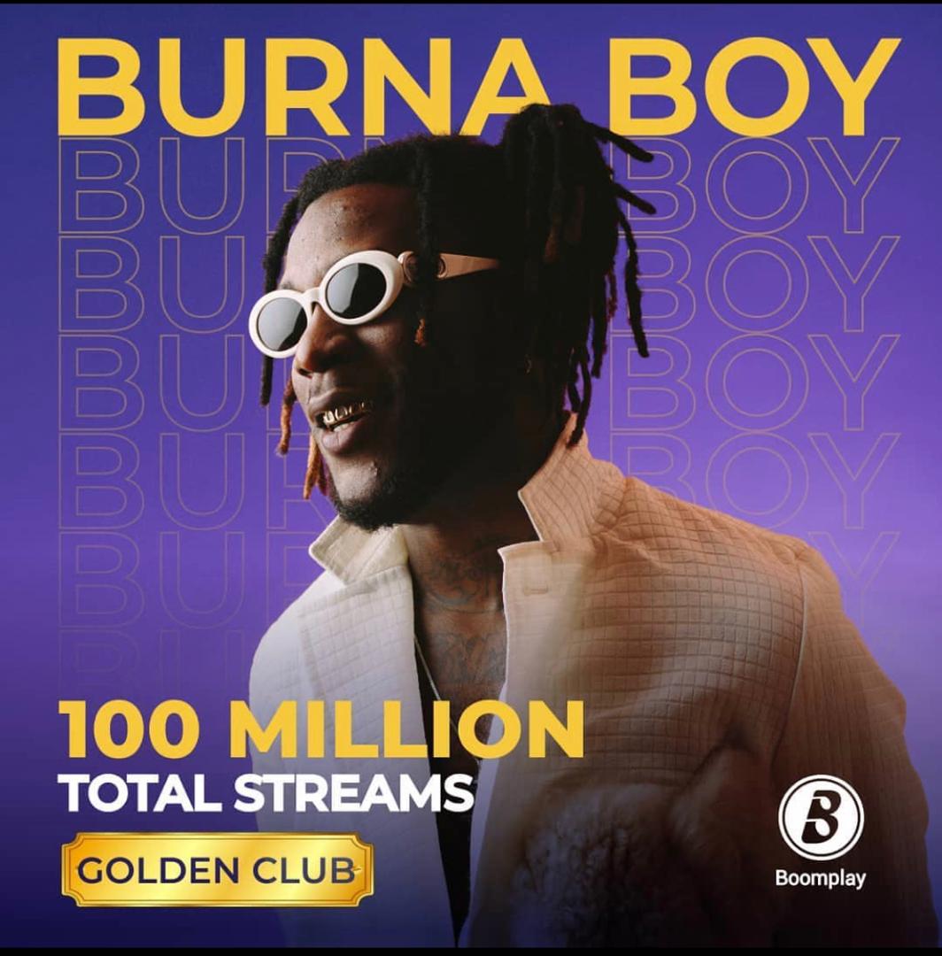 Burnaboy Makes History As The First Artiste To Hit 100 Million Streams on Boomplay!