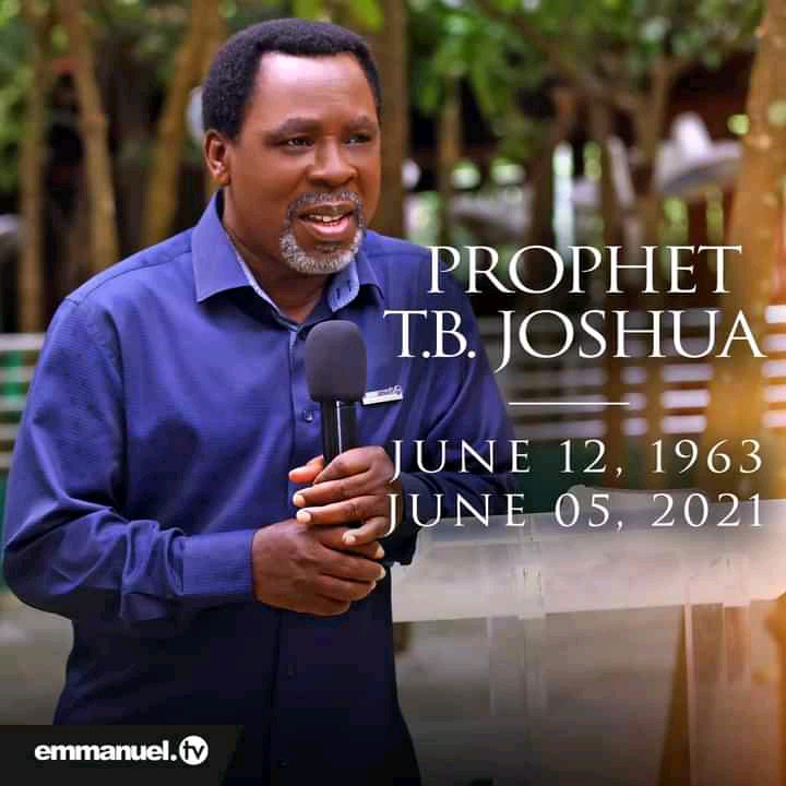 Nigerian pastor TB Joshua dies, aged 57