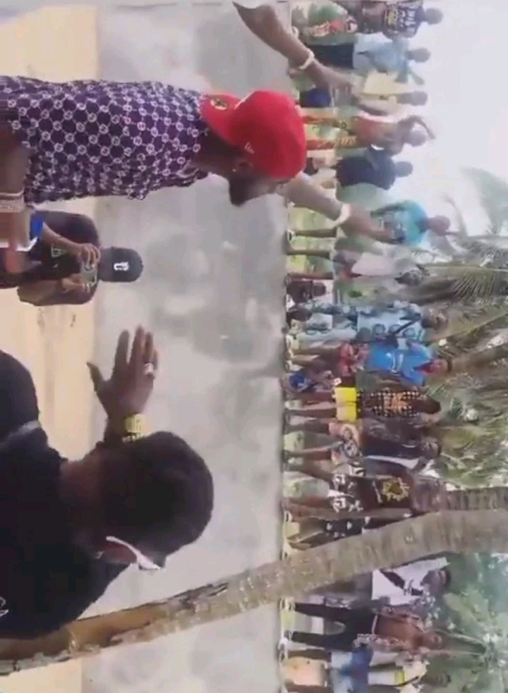They will never forget this day" - Fans React as Davido Performs For Lots of Kids For Free.
