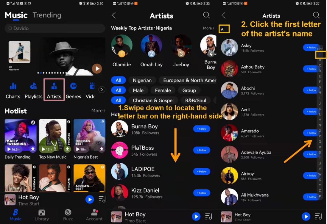 BoomTutorial 2: Easily search for your artists with this new feature, try and share your thoughts