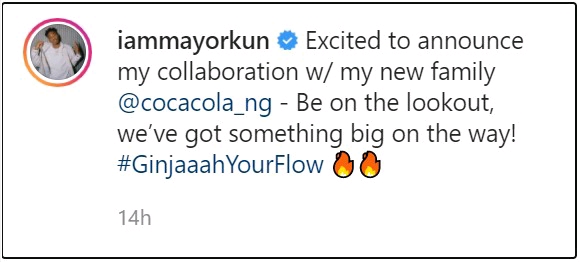 BREAKING!! Mayorkun Secures Multi-Million Naira Deal With Coca-Cola