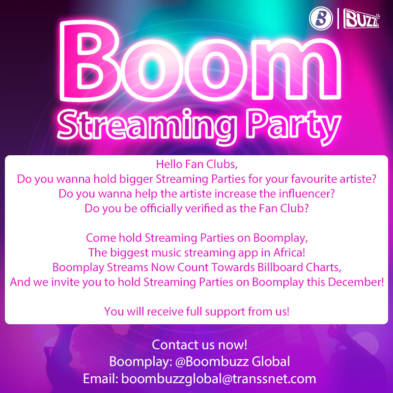 Boom Streaming Party!