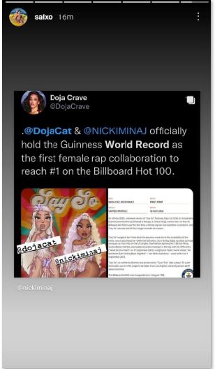 Nicki Minaj and Doja Cat Make Guinness World Record With 'Say So'