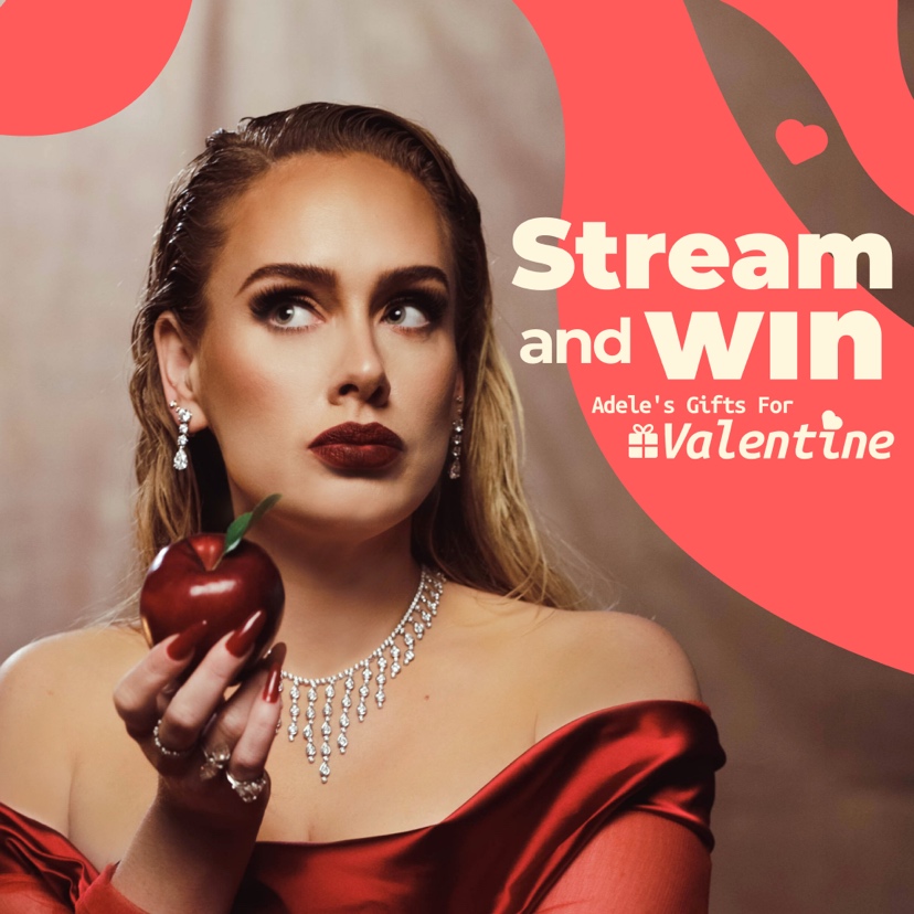 Stream and win Adele vinyls this Valentine’s Day