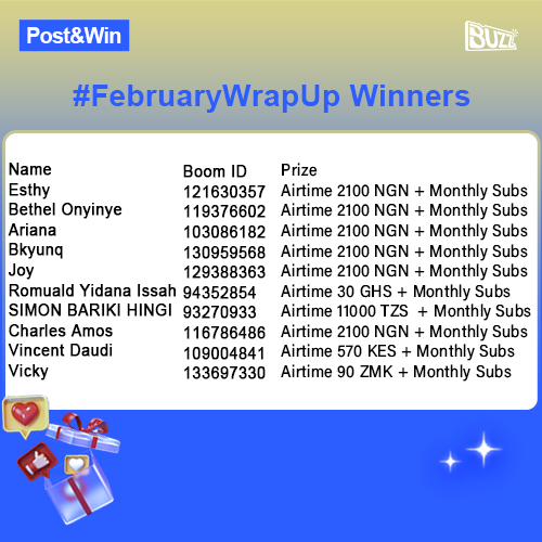 Post&Win | Winner Announcement of &apos;FebruaryWrapUp