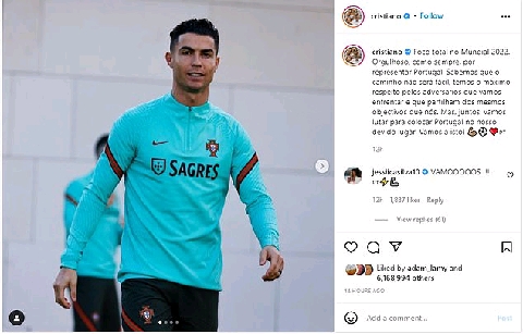 Ronaldo cries out to his teammates ahead of the World Cup qualifiers