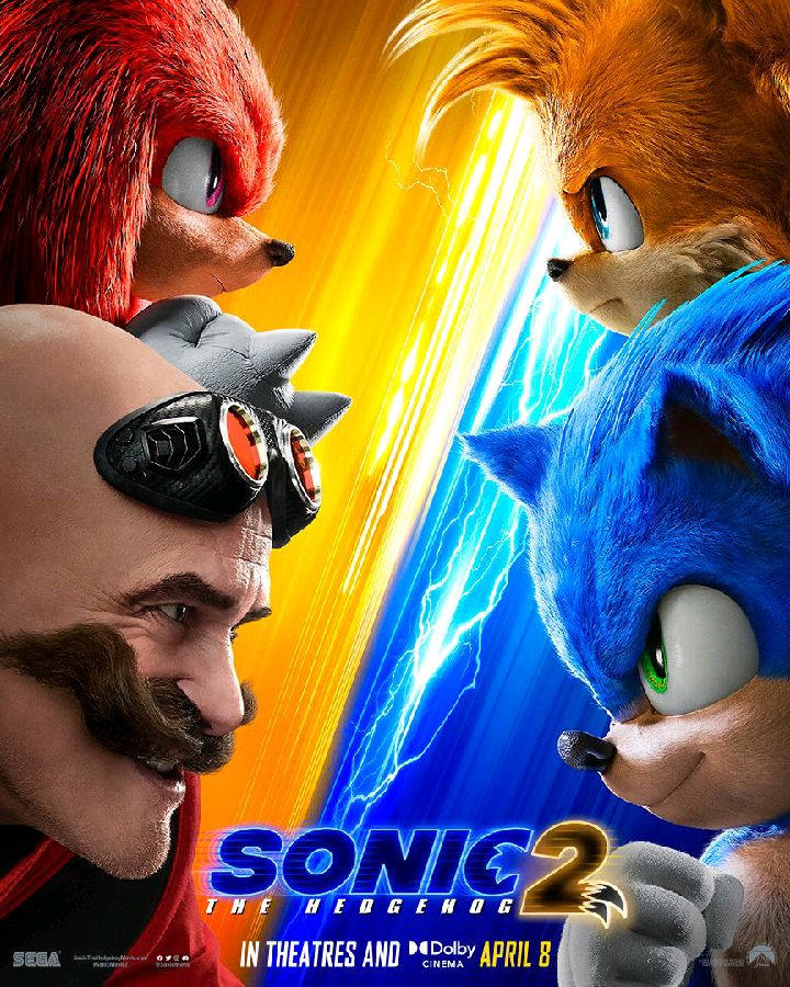 Sonic 2 Tails and Knuckles character posters