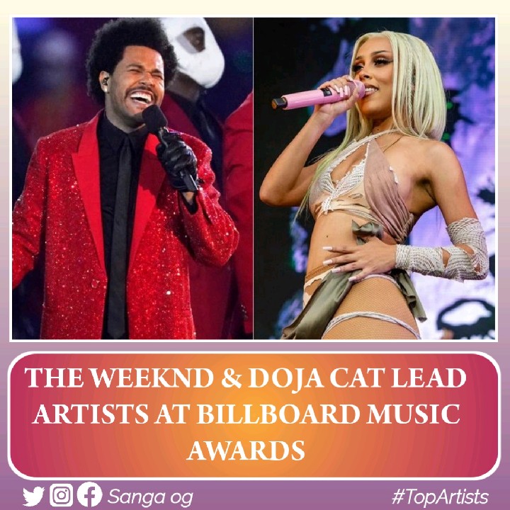 The Weeknd, Doja Cat lead artists at Billboard Music Awards