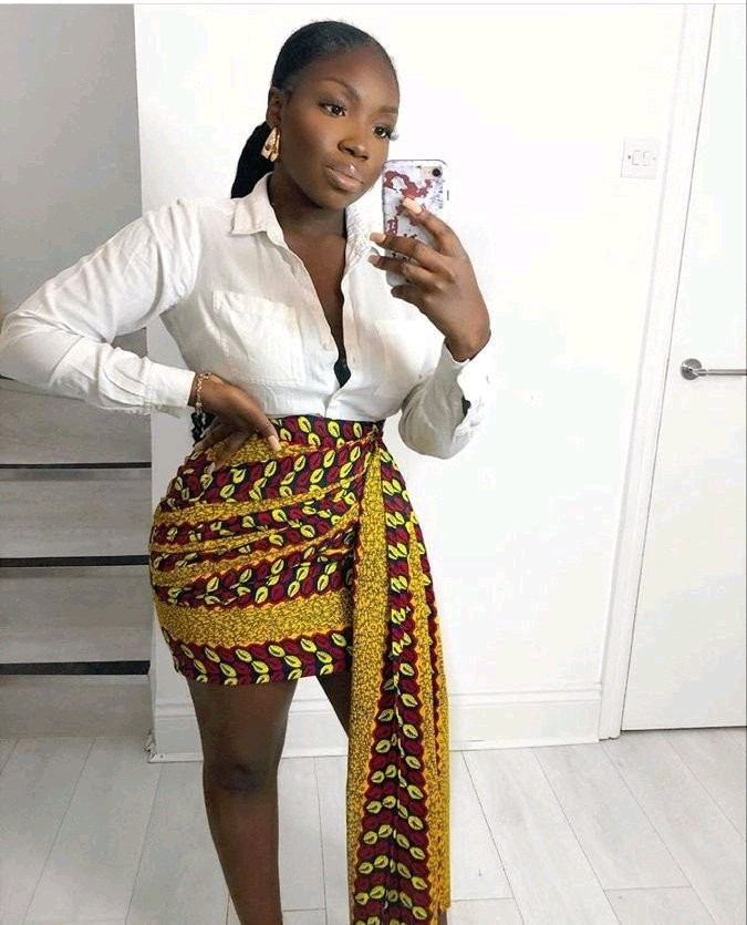 Ankara straight hot sale skirt