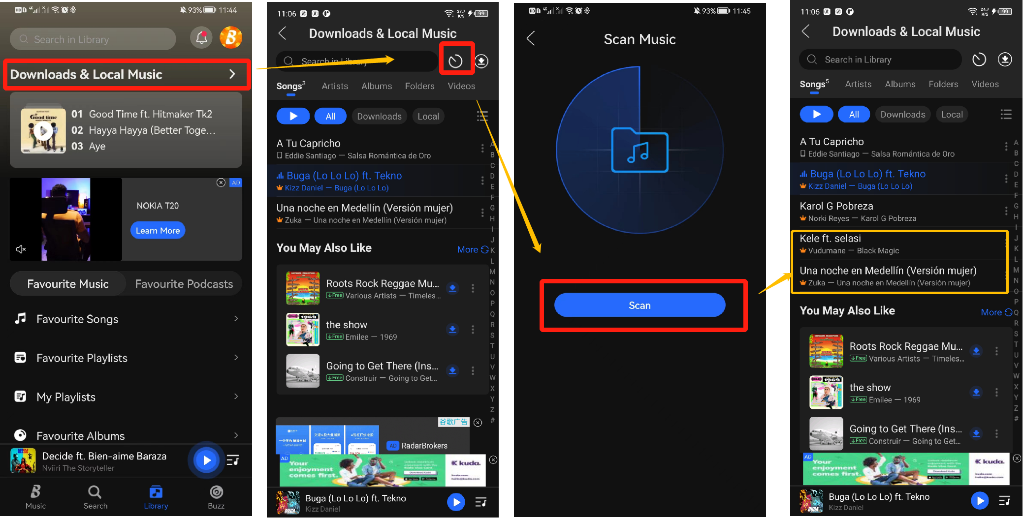 Share downloaded songs with other users