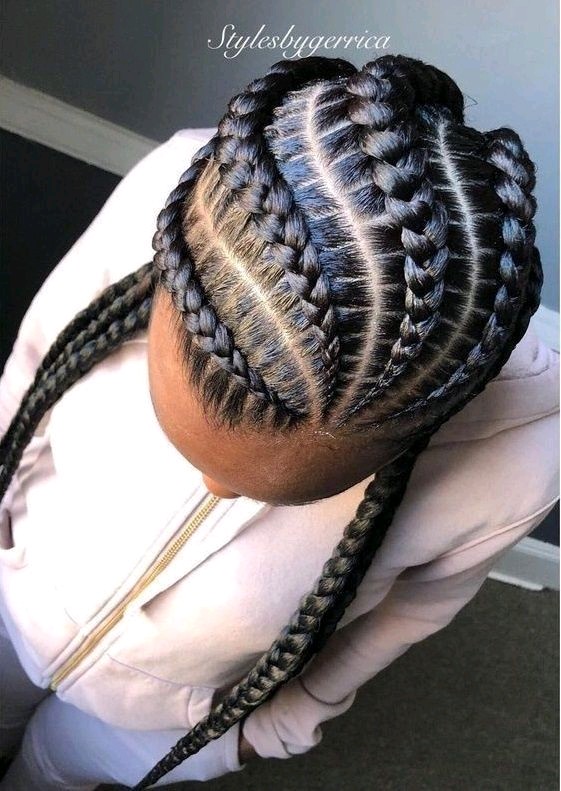 How To Do Big Cornrows Wig Method Part 1 - YouTube