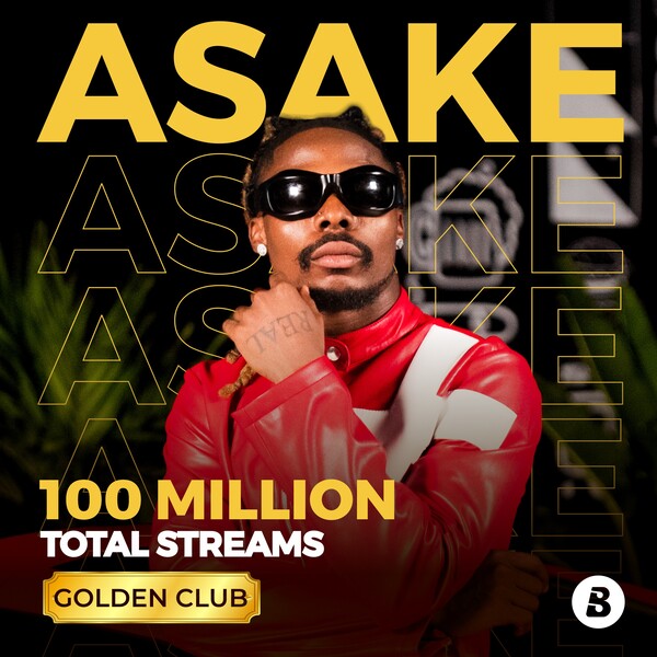 Asake Joins Boomplay's Golden Club With 100 Million Streams