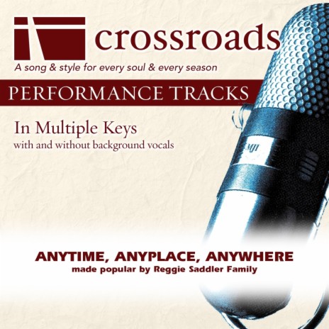 Anytime, Anyplace, Anywhere (Performance Track Low without Background Vocals in C#)