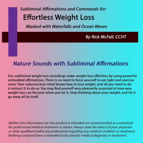 Effortless Weight Loss: Subliminal Messages Embedded in the Sound of Waterfalls
