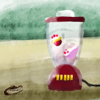 Sweets in a blender