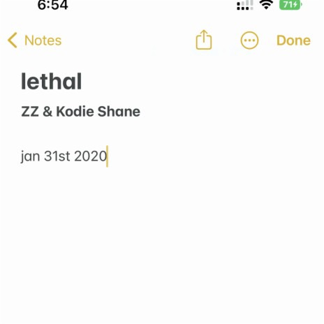 lethal ft. Kodie Shane | Boomplay Music