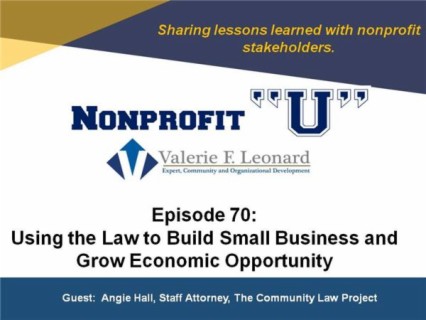Using the Law to Build Small Business and Grow Economic Opportunity