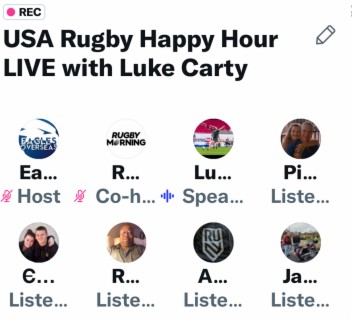 ”USA Rugby Happy Hour LIVE” Twitter Spaces Replay - Luke Carty
