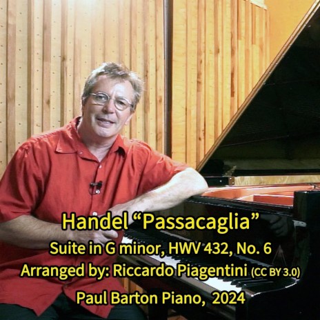 Handel Passacaglia, Suite in G minor, HWV 432, No. 6 (FEURICH 218 Grand Piano)