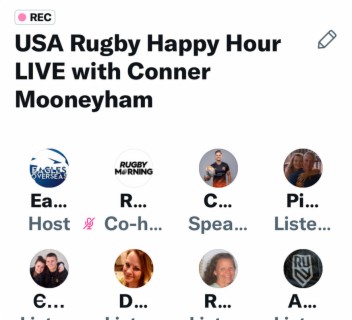 ”USA Rugby Happy Hour LIVE” Twitter Spaces Replay - Conner Mooneyham